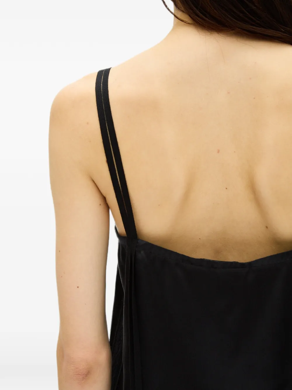 Ann Demeulemeester Hemd met afwerking van kant Zwart