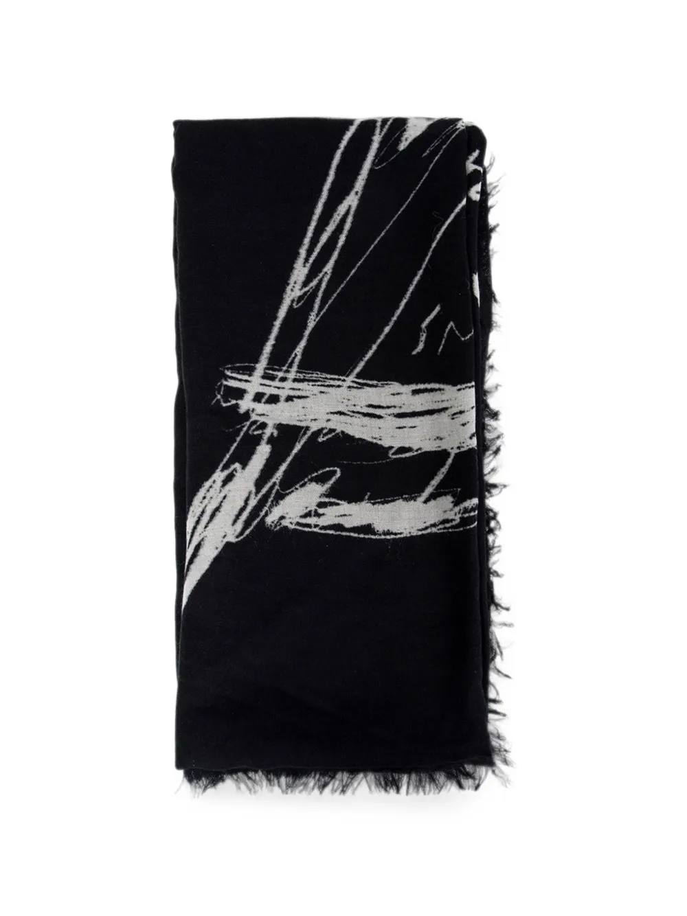Ann Demeulemeester Vesta Lovers-print scarf - Nero