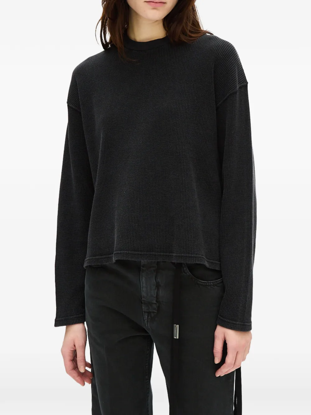 Ann Demeulemeester Nikita graphic-print long-sleeve T-shirt - Nero