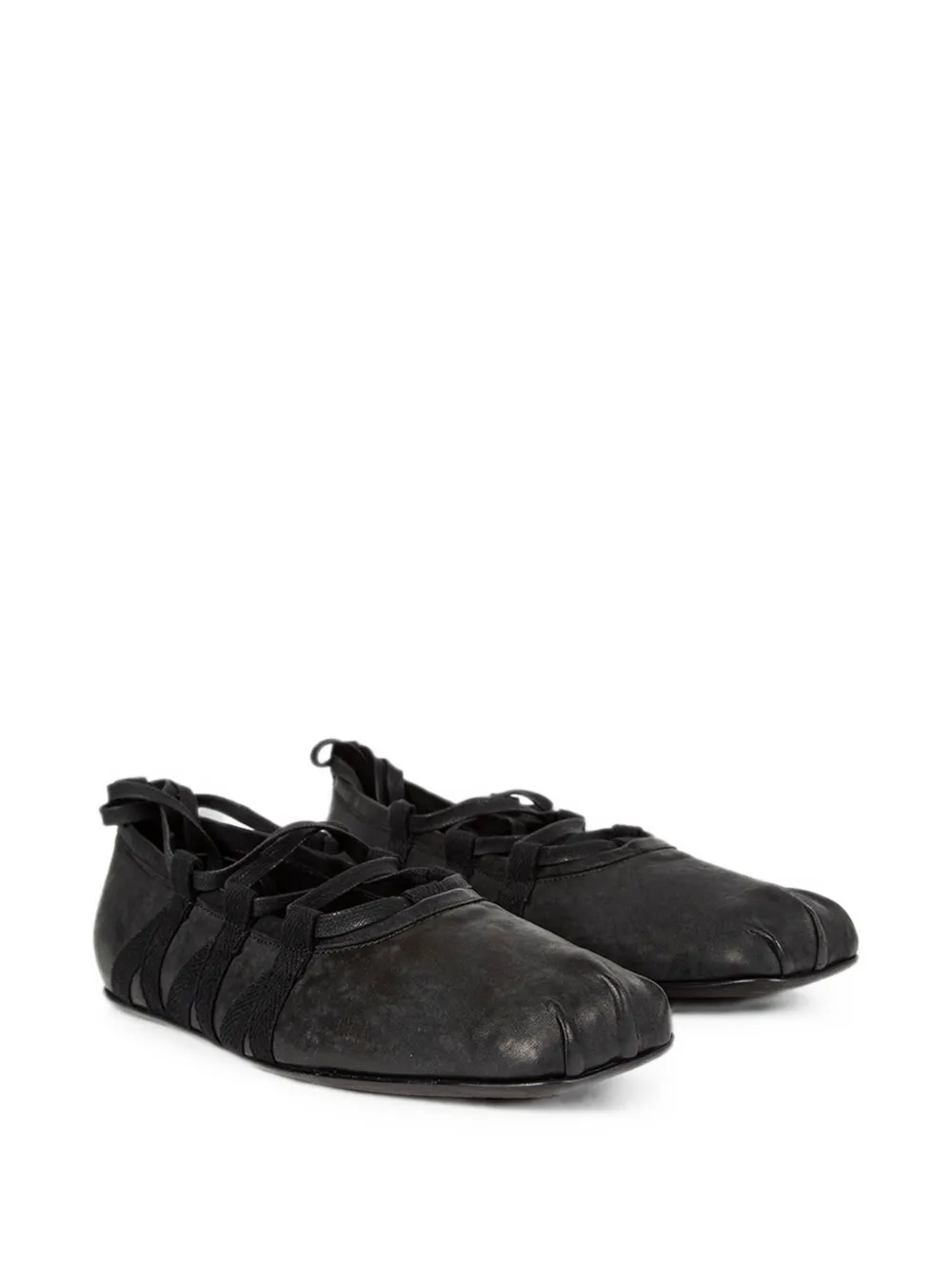 Ann Demeulemeester Fiep lace-up ballet flats Zwart