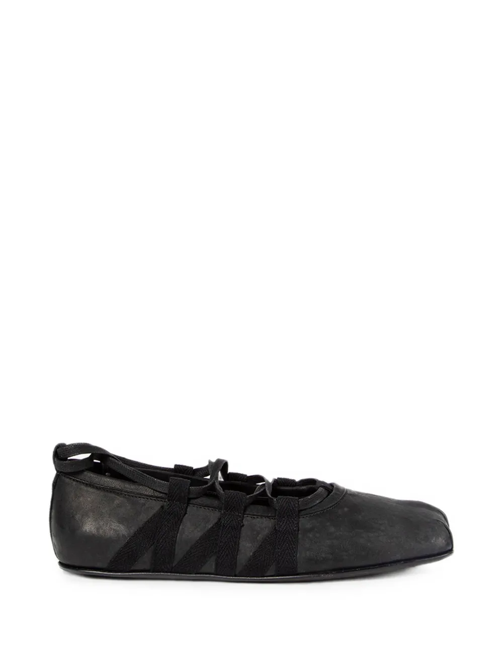 Ann Demeulemeester Fiep lace-up ballet flats - Nero