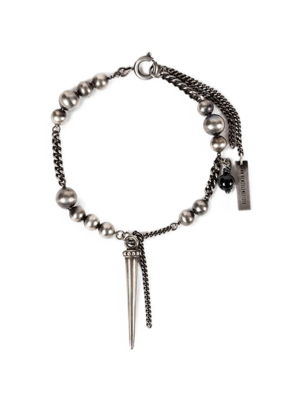 Ann Demeulemeester Bracciale con pendente - Argento