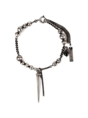 Ann Demeulemeester ダブルチェーン ブレスレット | シルバートーン