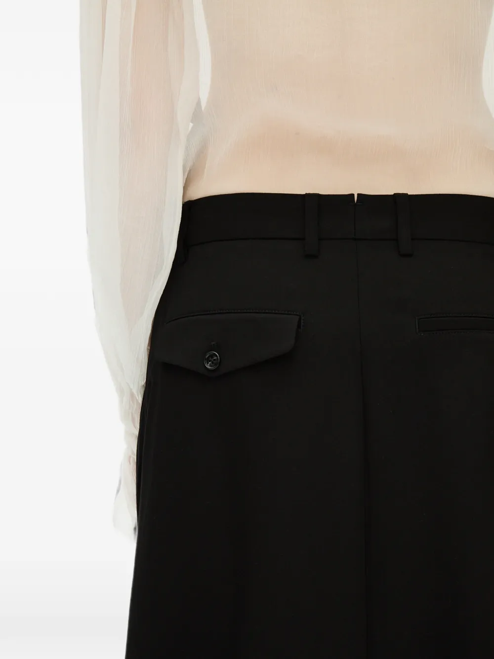 Ann Demeulemeester Maxi-rok met split Zwart