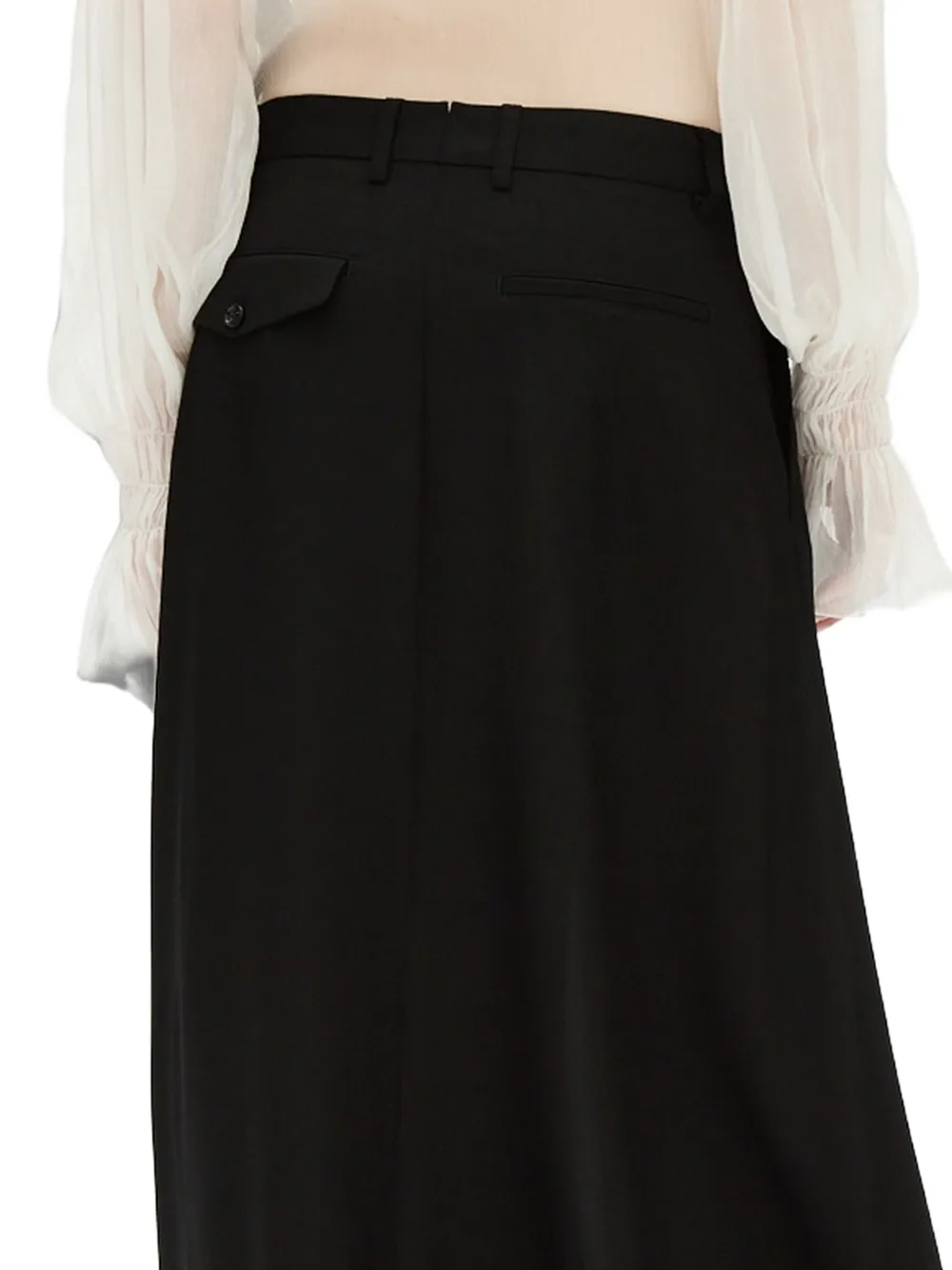 Ann Demeulemeester Maxi-rok met split Zwart