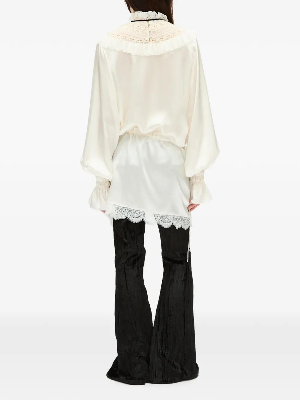 Ann Demeulemeester Jurk met kant Wit
