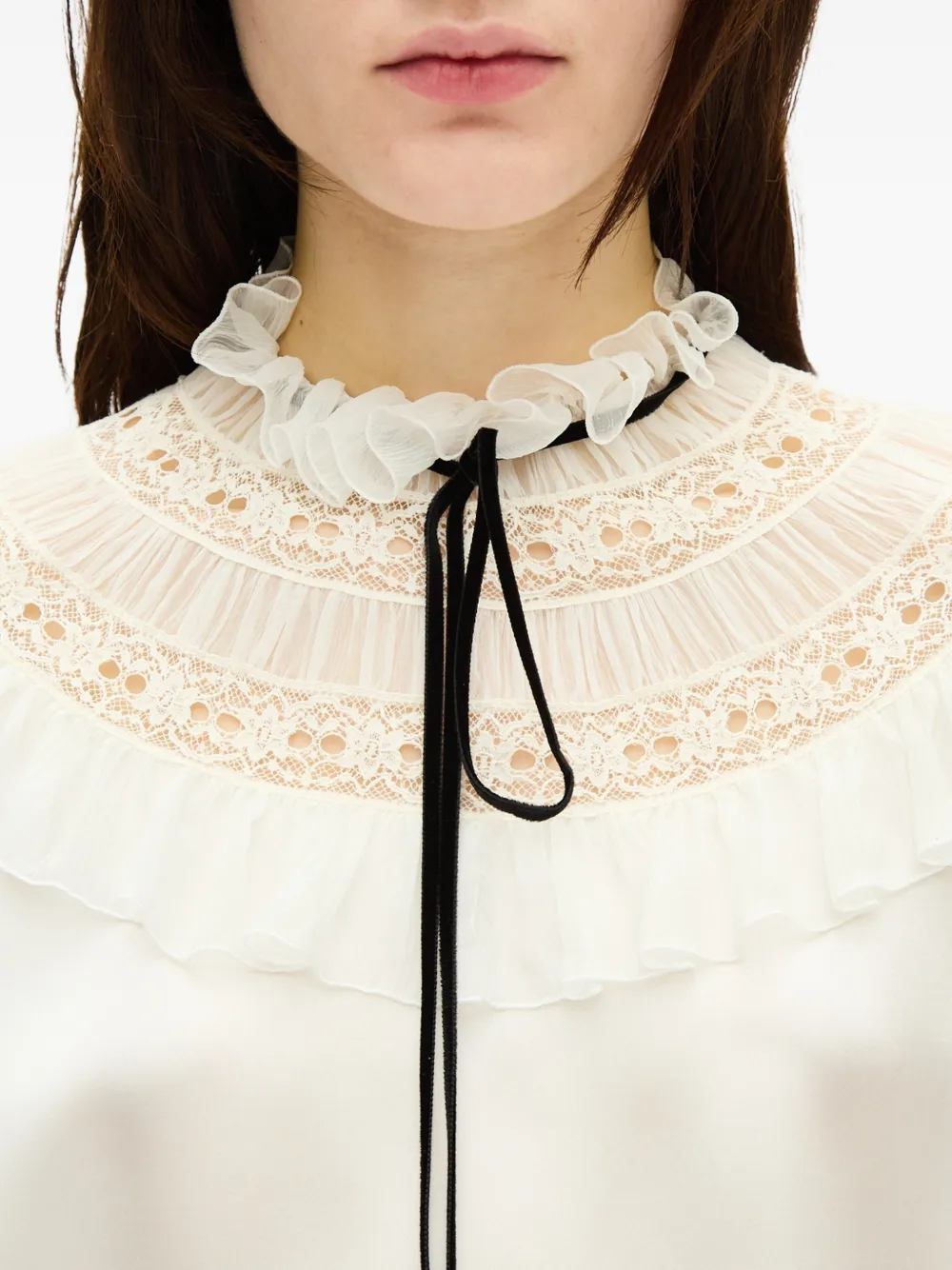 Ann Demeulemeester Jurk met kant Wit
