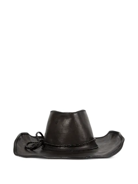 Ann Demeulemeester grained-leather cowboy hat