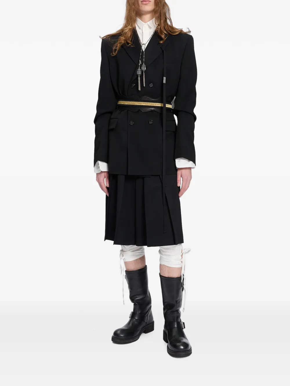 Ann Demeulemeester Rico overhemd met opstaande kraag Beige