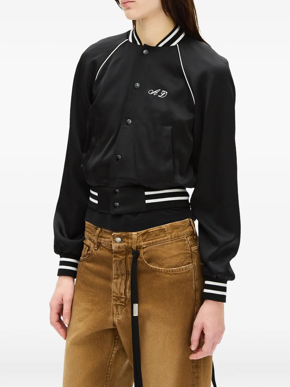 Ann Demeulemeester Jack met geborduurde details Zwart