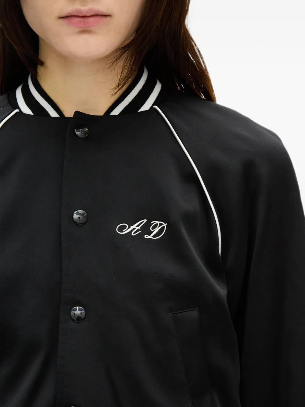 Ann Demeulemeester Jack met geborduurde details Zwart