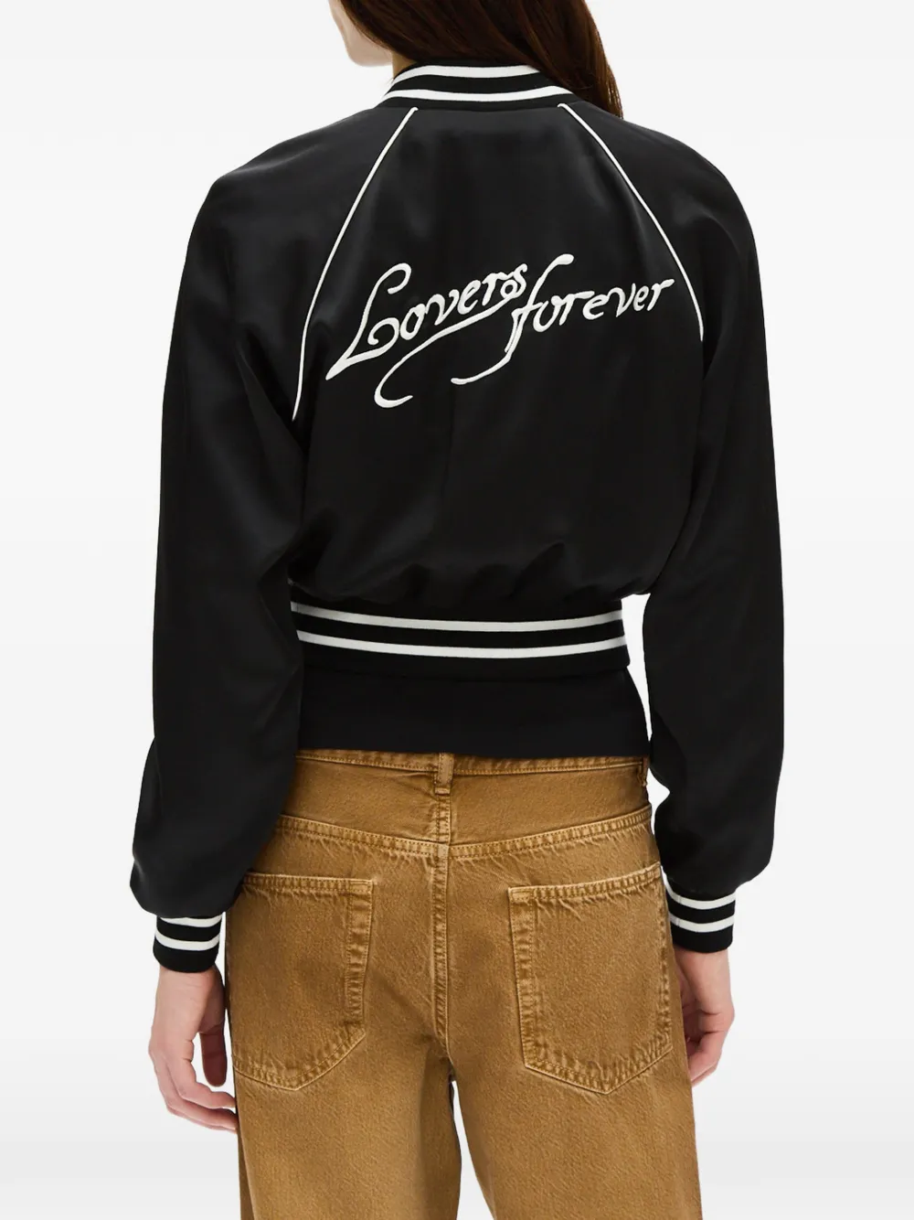 Ann Demeulemeester Jack met geborduurde details Zwart