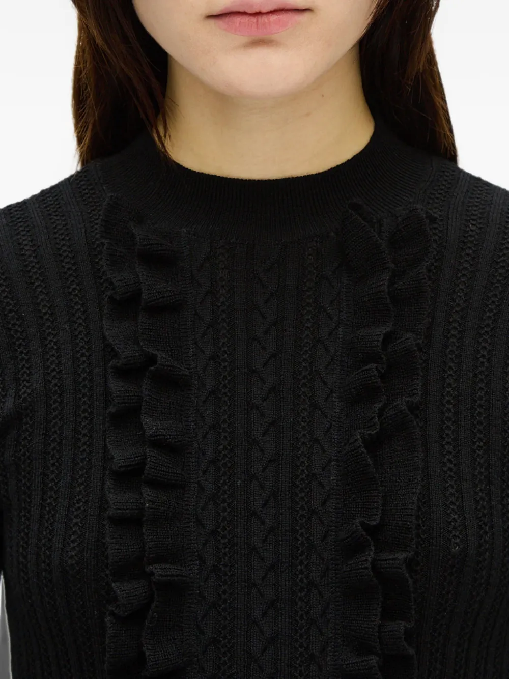 Ann Demeulemeester Trui met ruches Zwart