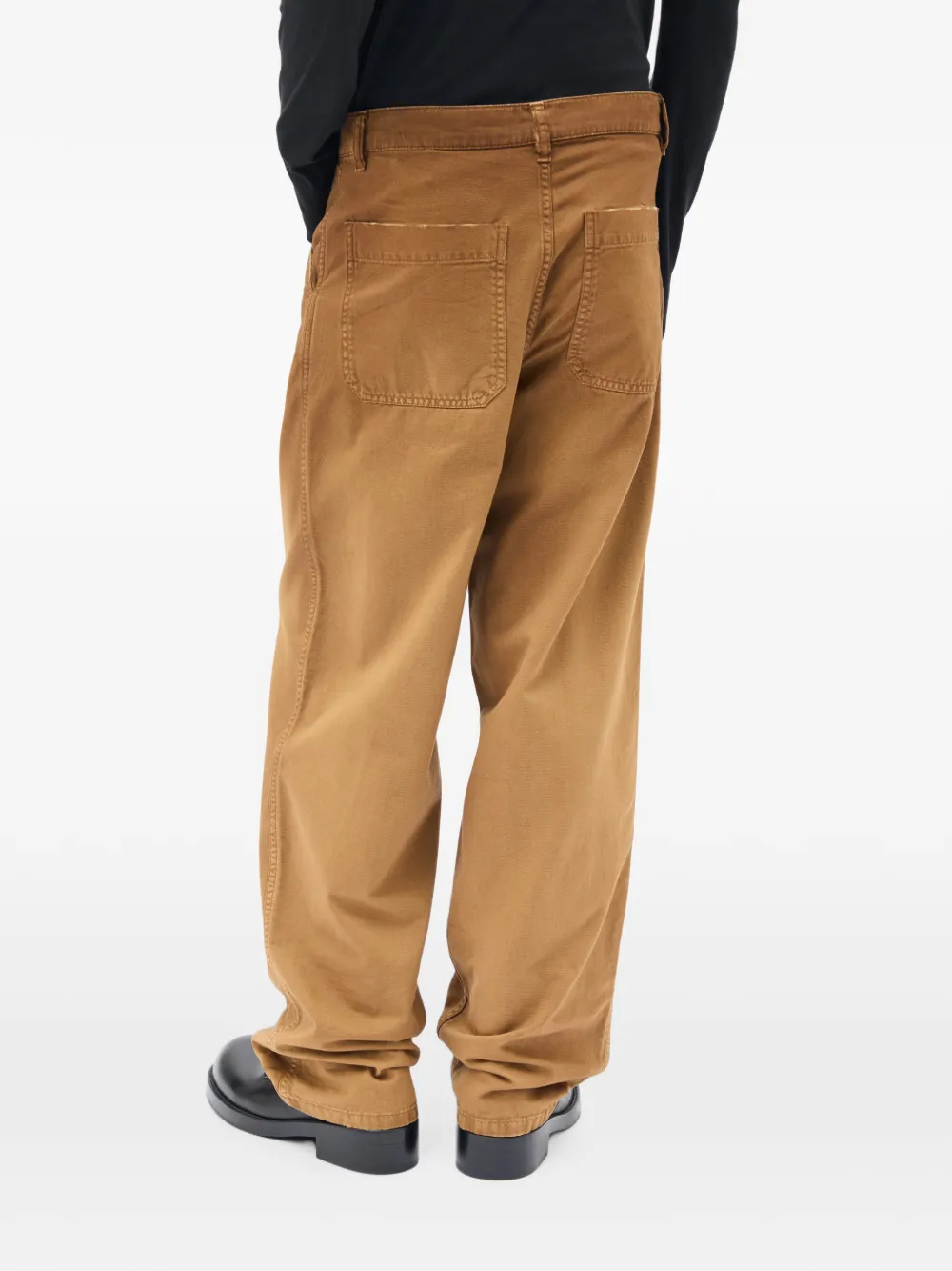 Ann Demeulemeester Broek van geborsteld katoen Beige