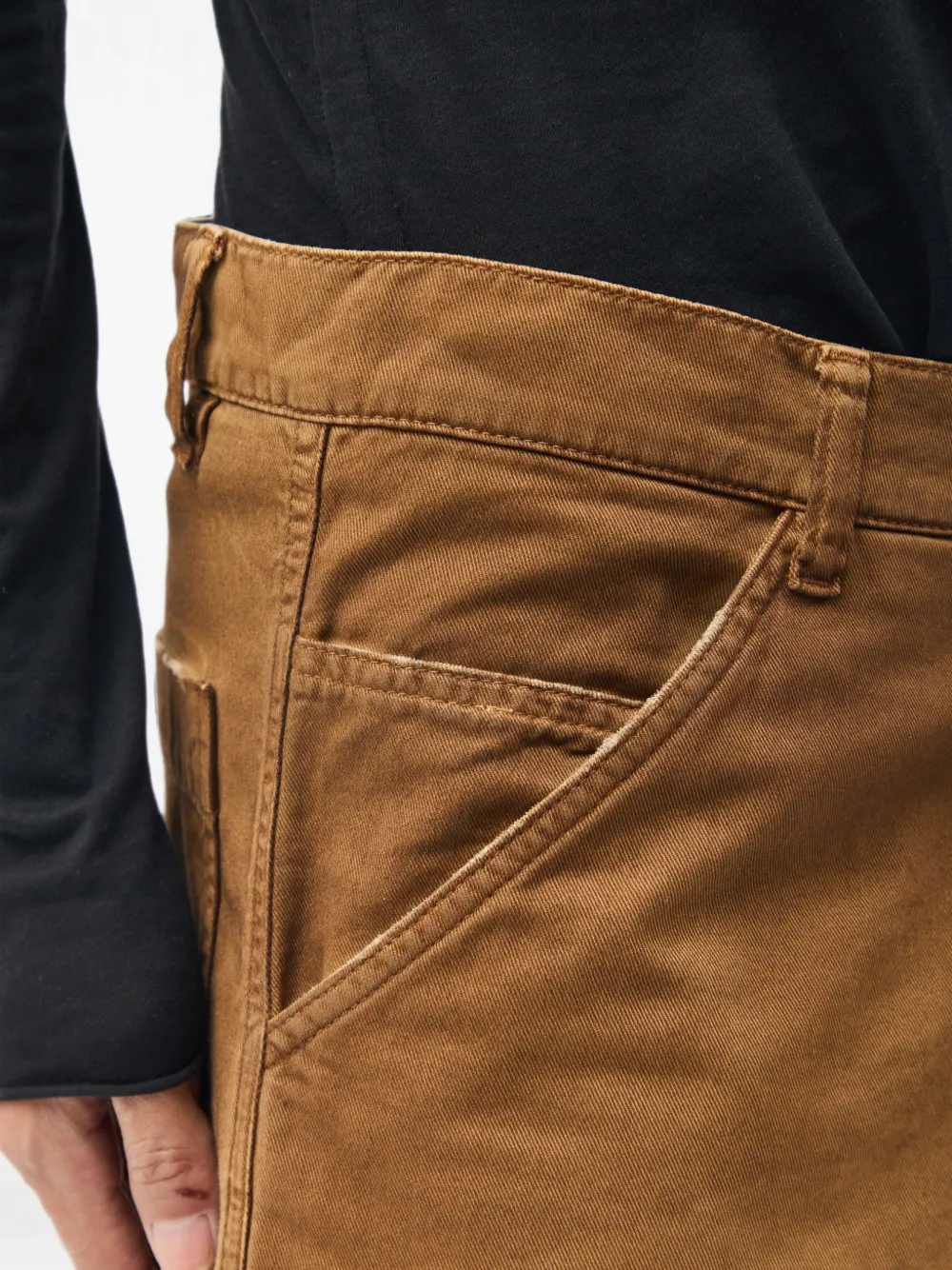 Ann Demeulemeester Broek van geborsteld katoen Beige