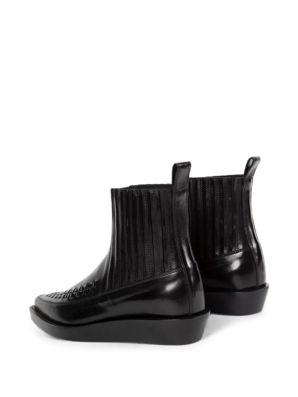 Ann Demeulemeester Ro woven-detail chelsea boots Zwart