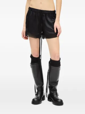 Ann Demeulemeester Ante レーストリム ショートパンツ | ブラック