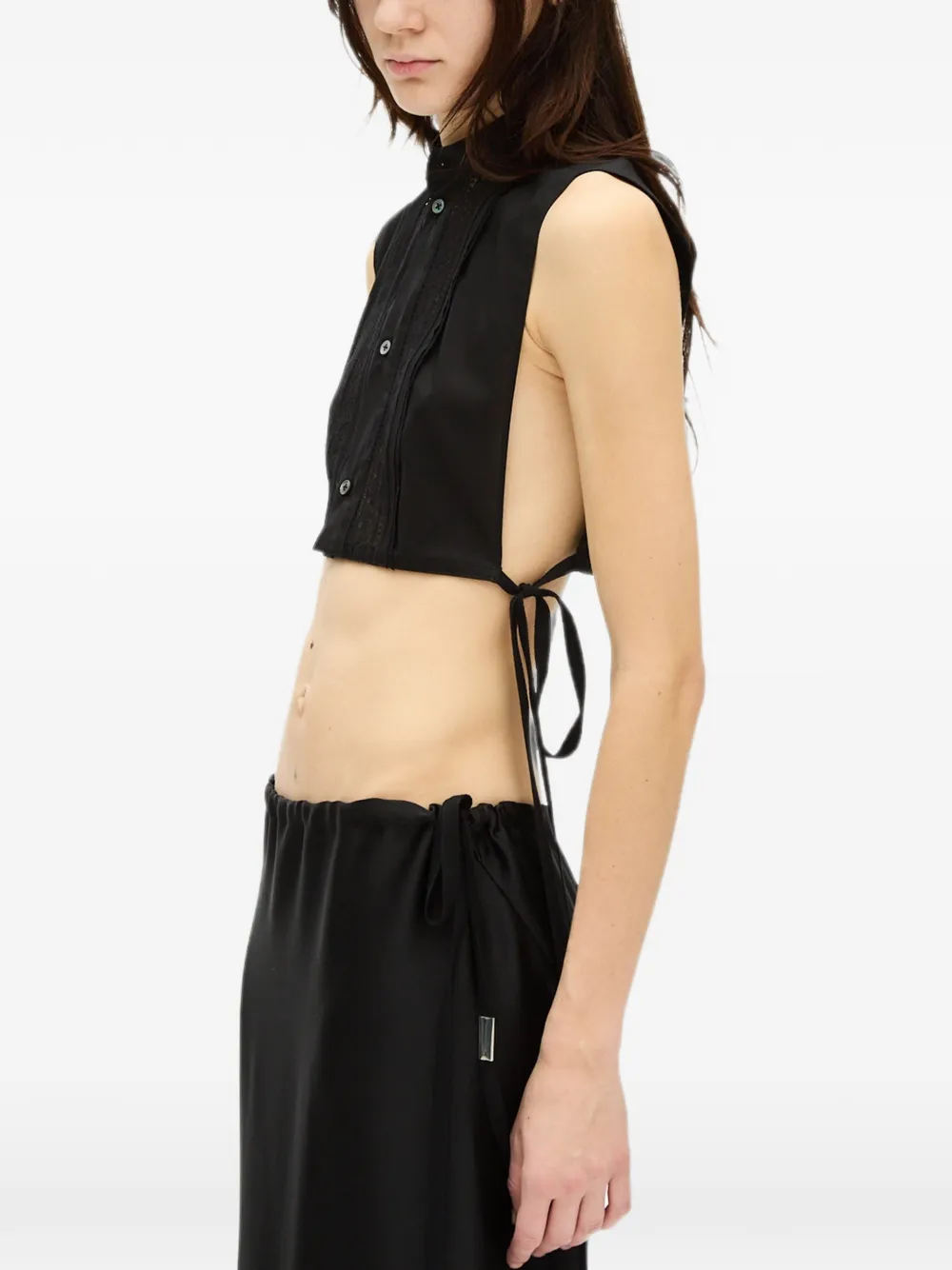 Ann Demeulemeester Top met kanten detail Zwart