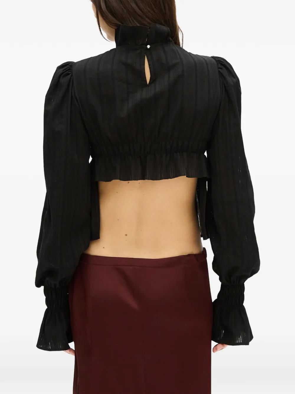 Ann Demeulemeester Shirt met ruches Zwart