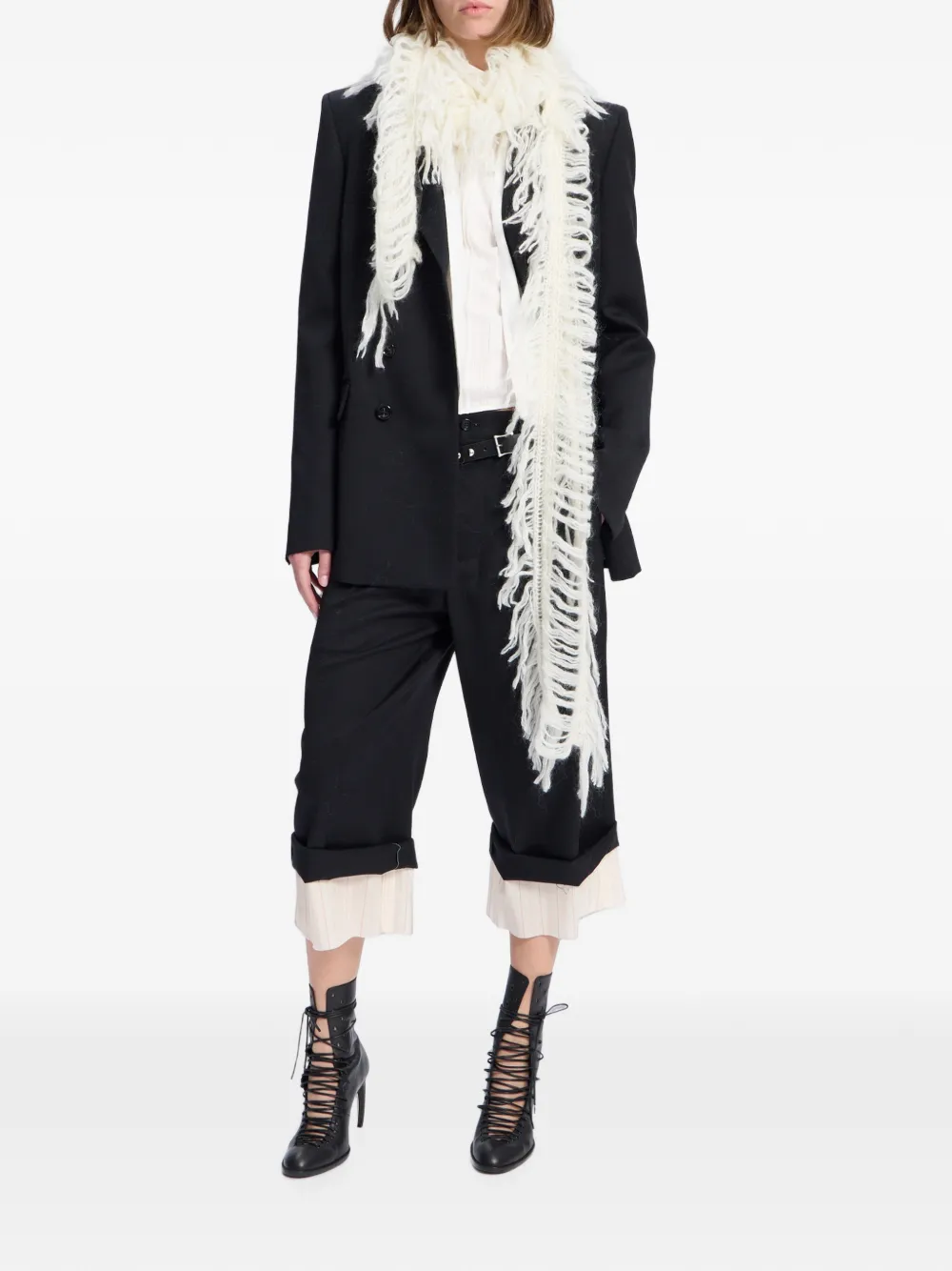 Ann Demeulemeester Blazer met dubbele rij knopen Zwart