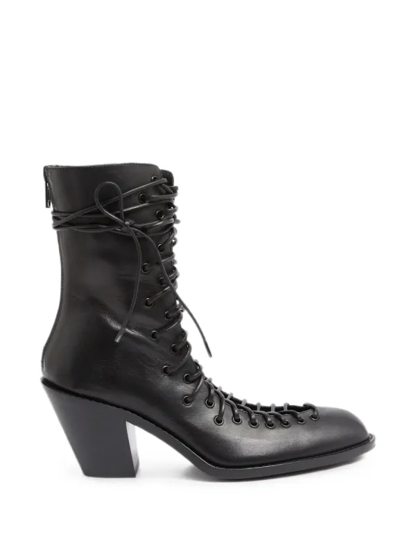 Ann Demeulemeester Noelia Lace-up Ankle Boots in Black