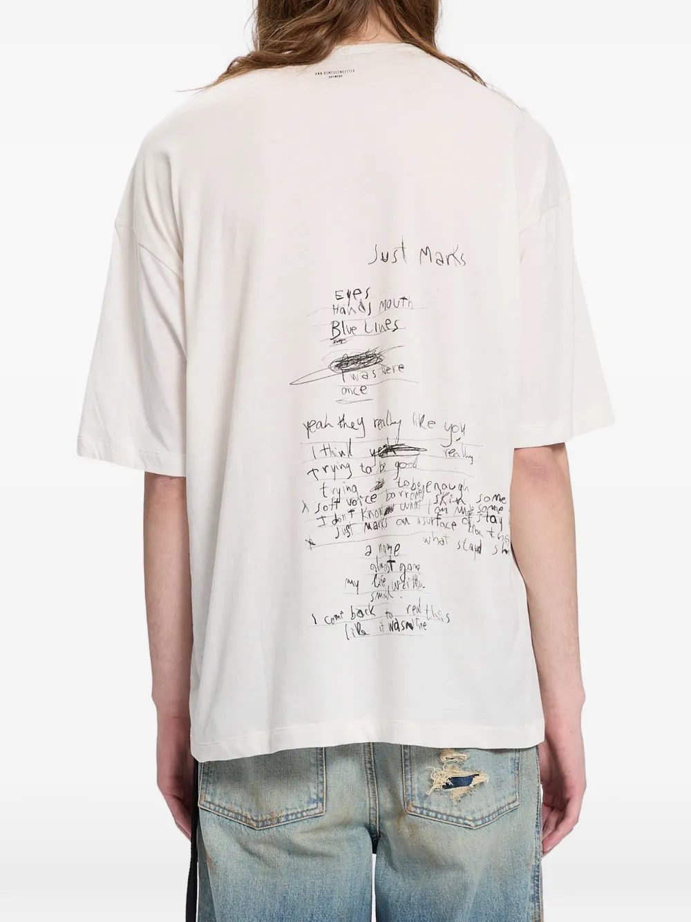 Ann Demeulemeester Dieter High T-shirt Wit