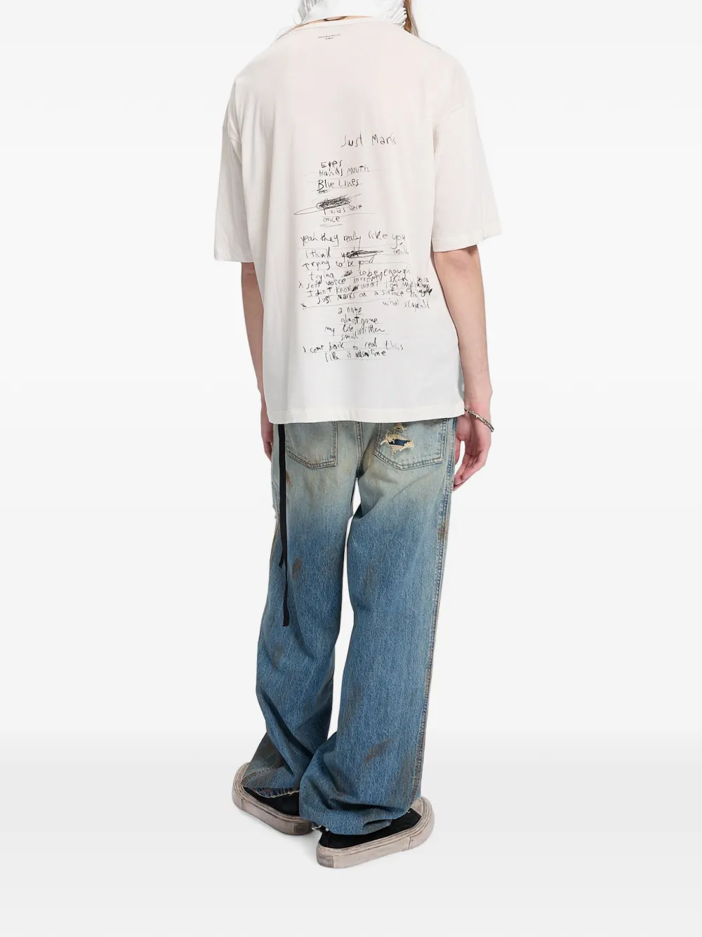 Ann Demeulemeester Dieter High T-shirt Wit