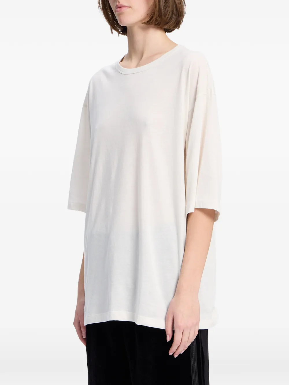 Ann Demeulemeester T-shirt met tekst Beige