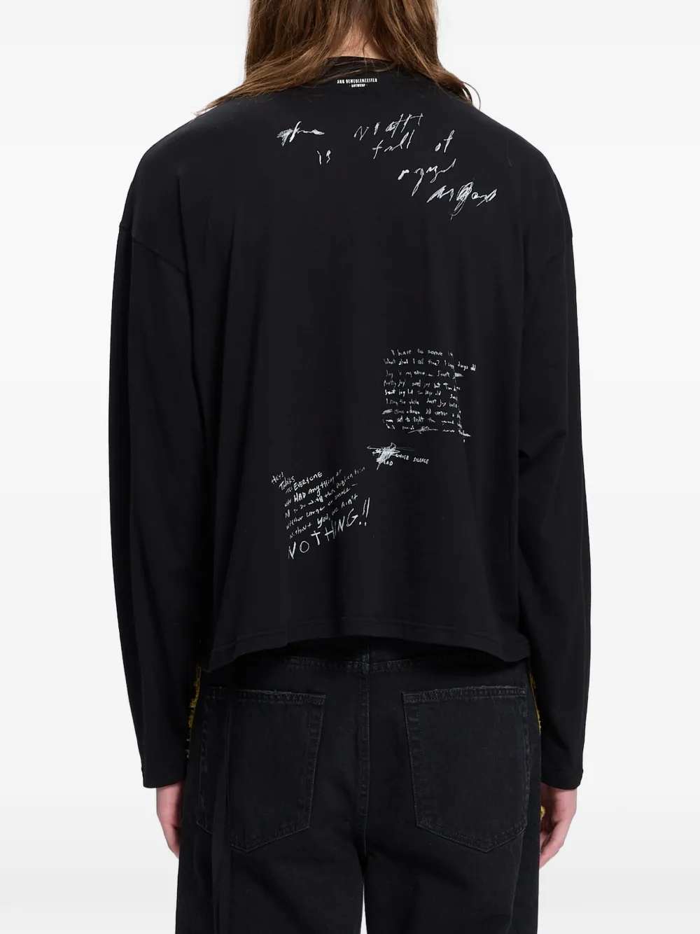 Ann Demeulemeester T-shirt met print Zwart