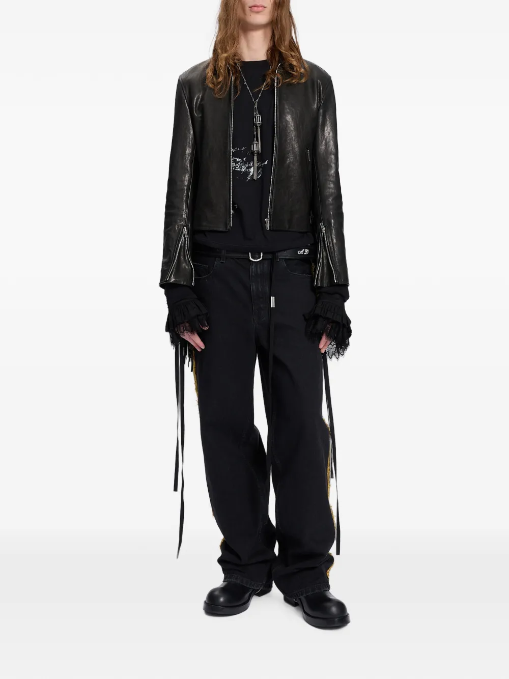 Ann Demeulemeester T-shirt met print Zwart