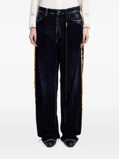 Ann Demeulemeester flocked distressed jeans