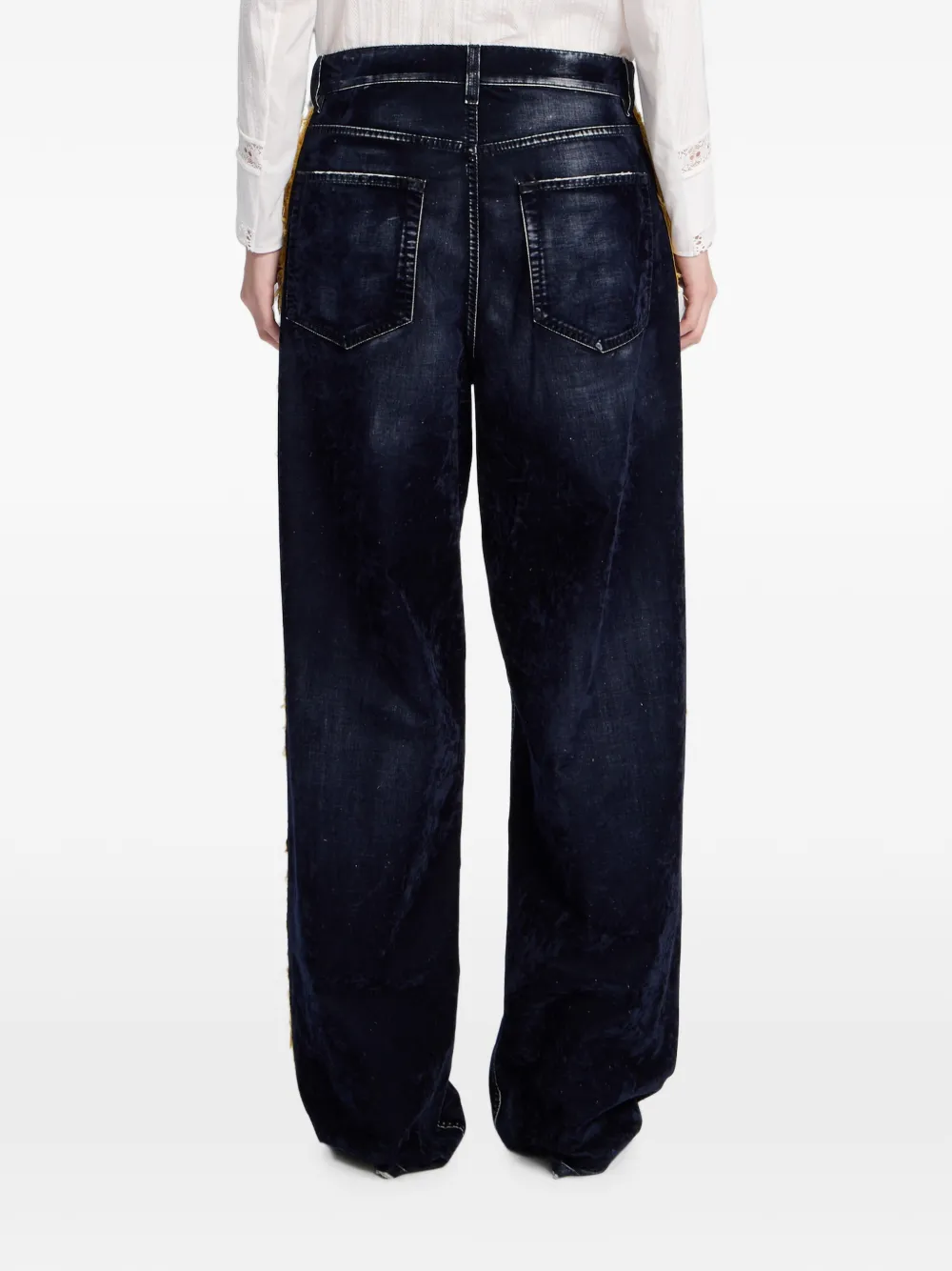Ann Demeulemeester Gerafelde jeans Blauw