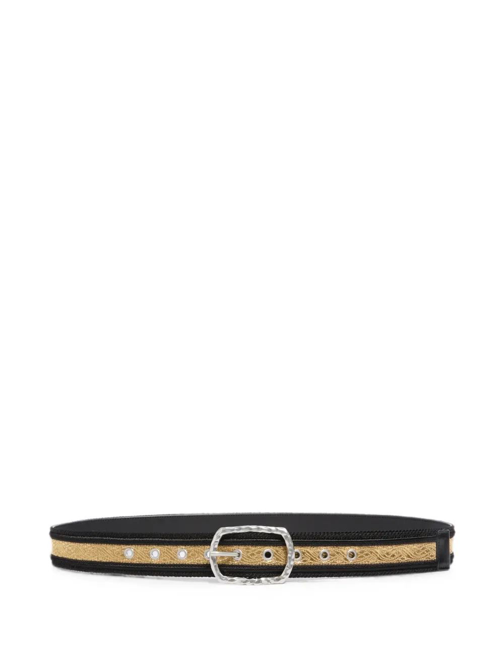 Ann Demeulemeester Cintura regimental jacquard - Nero