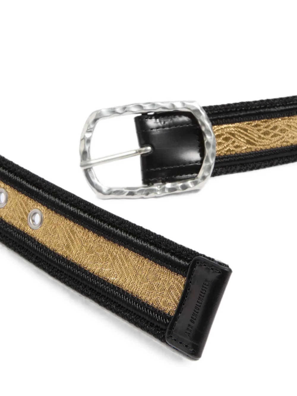 Ann Demeulemeester Riem met jacquard Zwart
