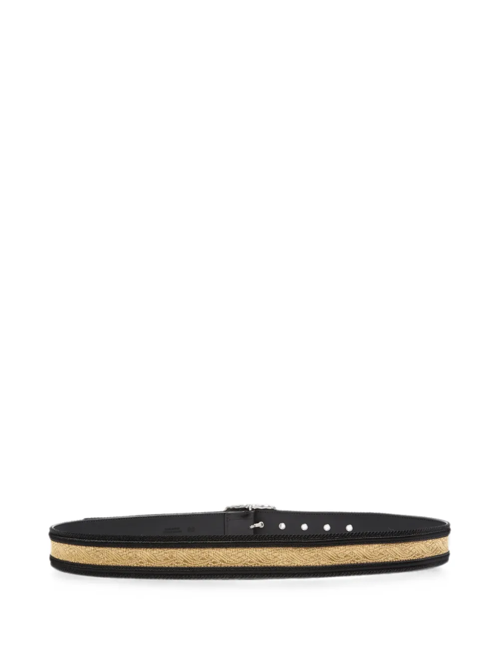 Ann Demeulemeester Riem met jacquard Zwart