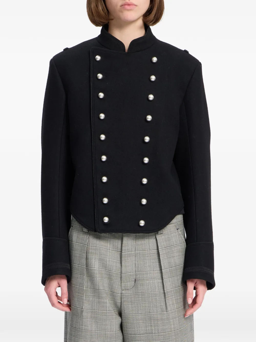 Ann Demeulemeester double-breasted cropped jacket · 40