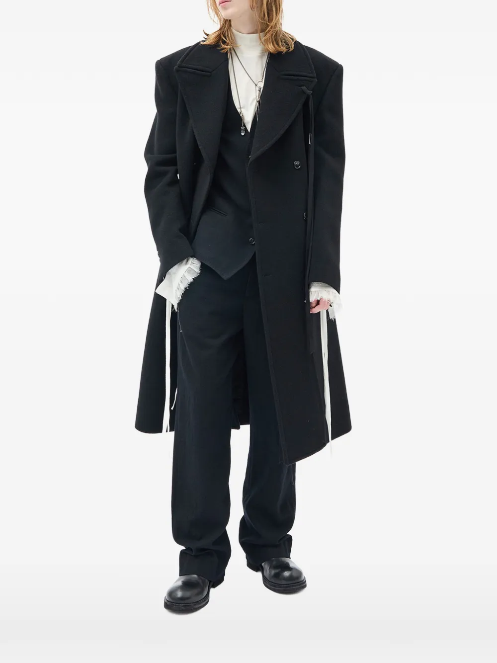 Ann Demeulemeester Jake double-breasted coat - Nero