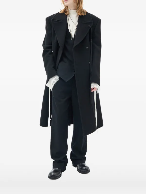 Ann Demeulemeester Jake Double-breasted Coat in Black