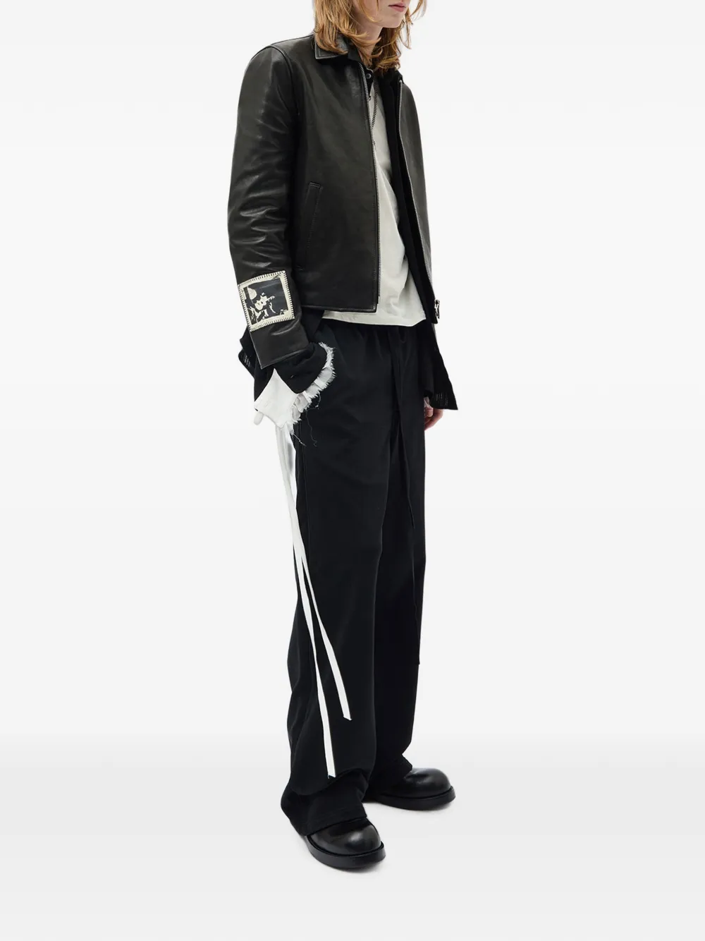 Ann Demeulemeester Fin straight trainingsbroek Zwart