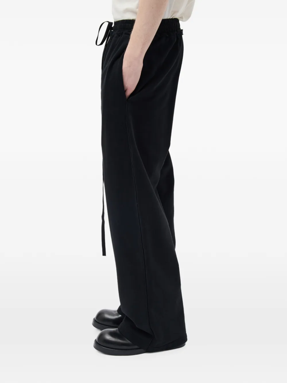 Ann Demeulemeester Fin straight trainingsbroek Zwart