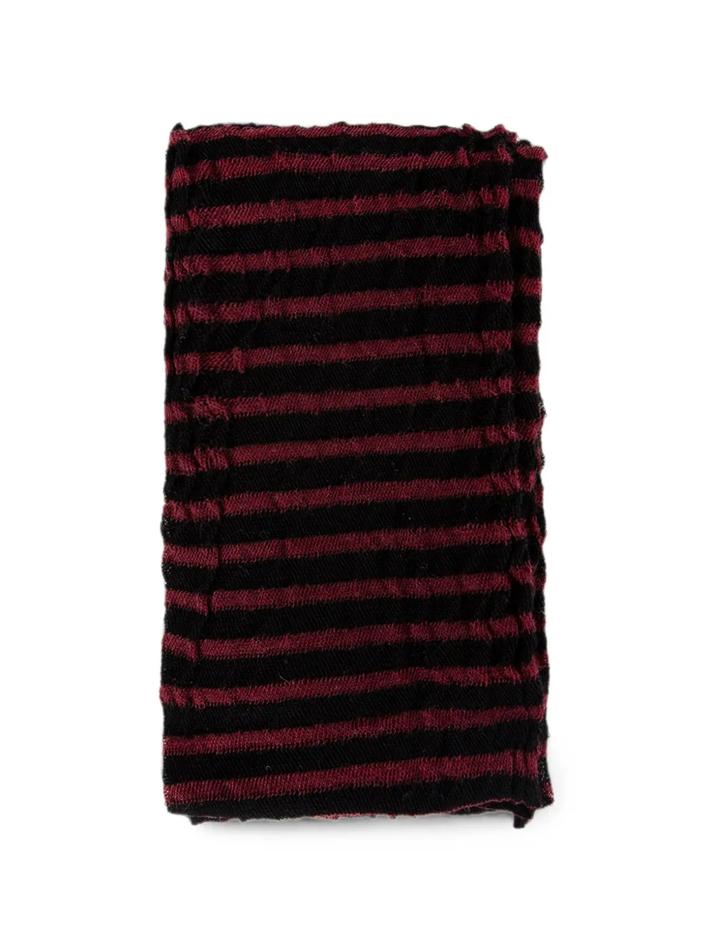 Ann Demeulemeester Sciarpa Osa a righe in crêpe - Nero