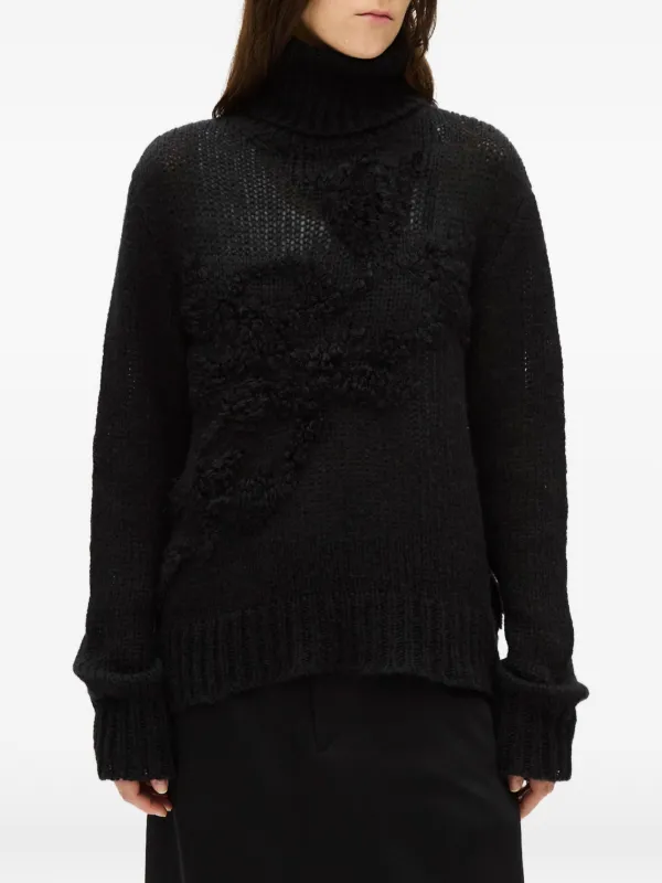 Ann Demeulemeester Fransina Turtleneck Sweater in Black