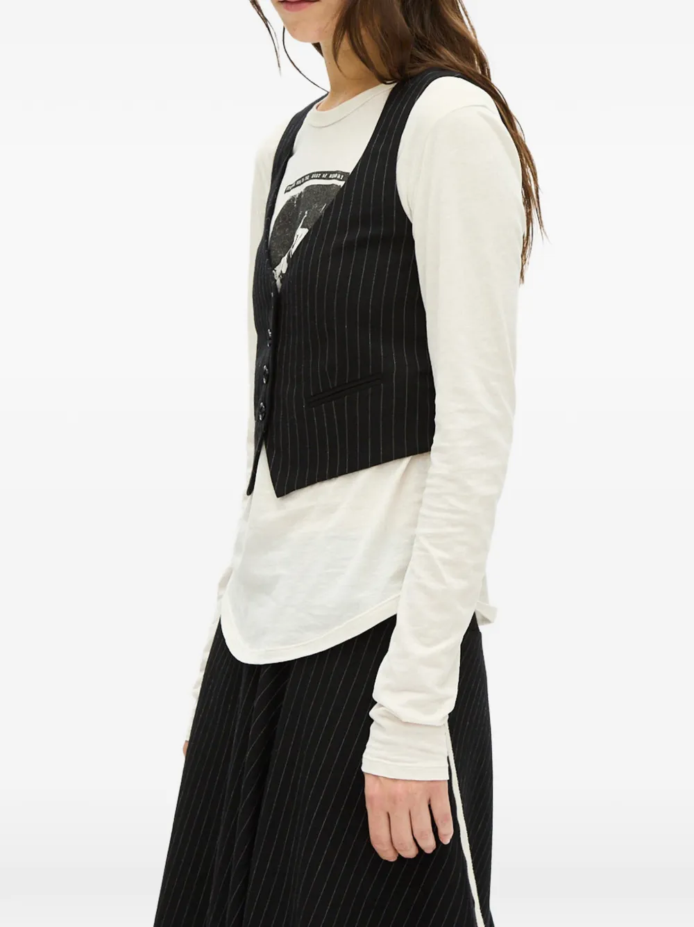 Ann Demeulemeester Gilet met knopen Zwart