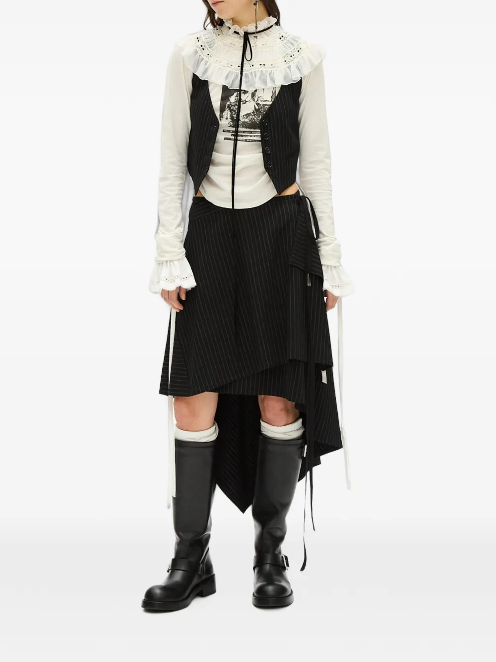 Ann Demeulemeester Gilet met knopen Zwart