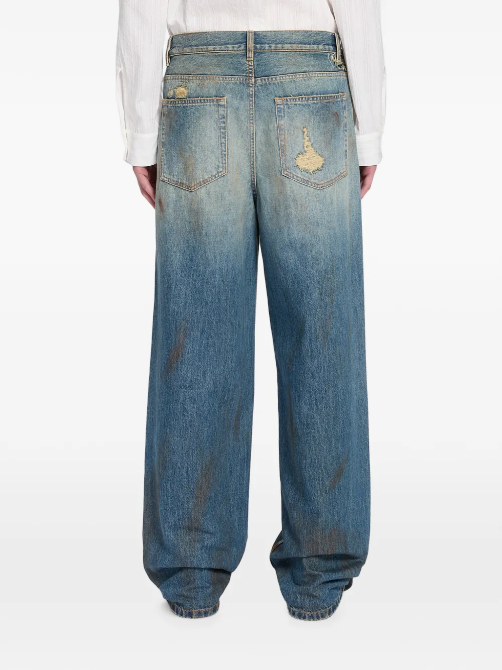 Ann Demeulemeester Evan Distressed Jeans in Blue, view 4