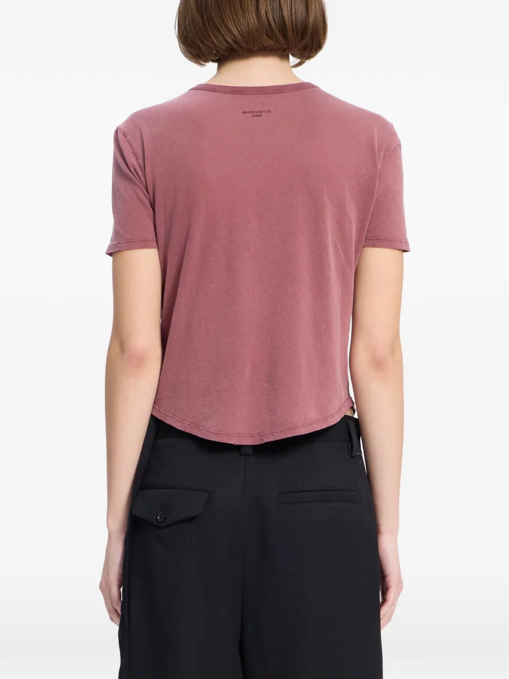 Ann Demeulemeester T-shirt met tekst Roze