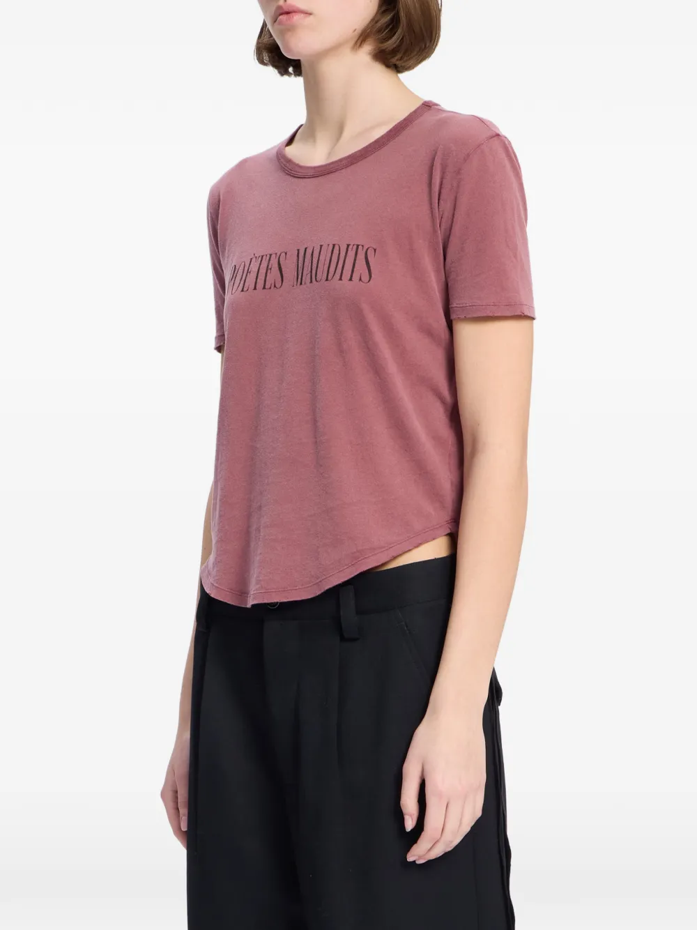 Ann Demeulemeester T-shirt met tekst Roze