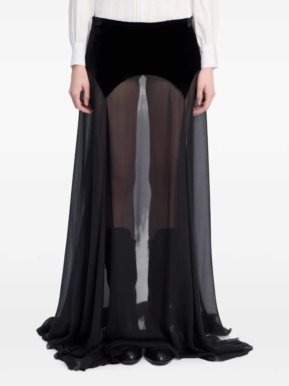 Ann Demeulemeester silk-chiffon maxi skirt