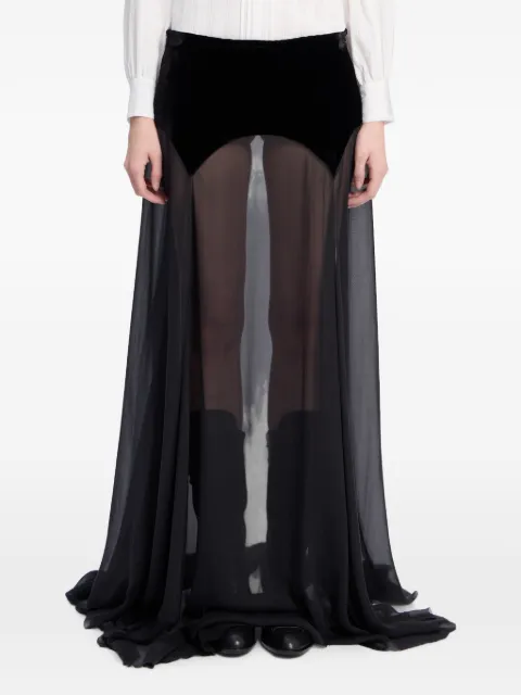Ann Demeulemeester falda larga de gasa