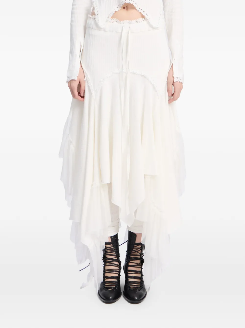 Ann Demeulemeester Vaga asymmetric midi skirt